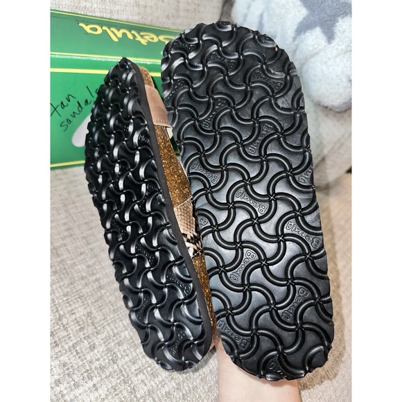 Birkenstock Betula Brown Snakeskin Print Sandals Slingback Buckle 8‎ 39 NIB - Picture 5 of 7